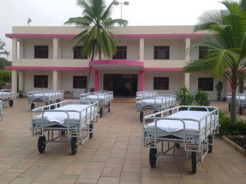 Hospital garden area